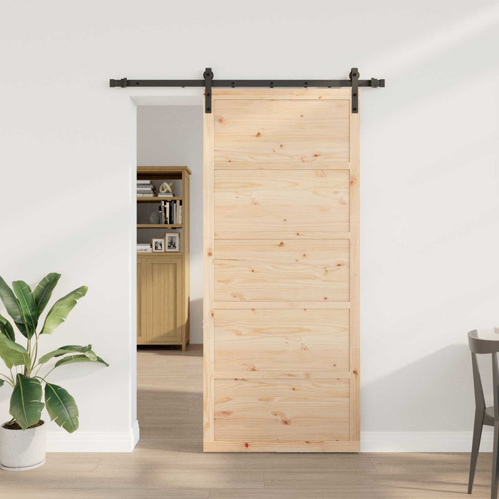 Ușă glisantă natural 80 x 208 cm Lemn masiv de pin - WALTI WALTI