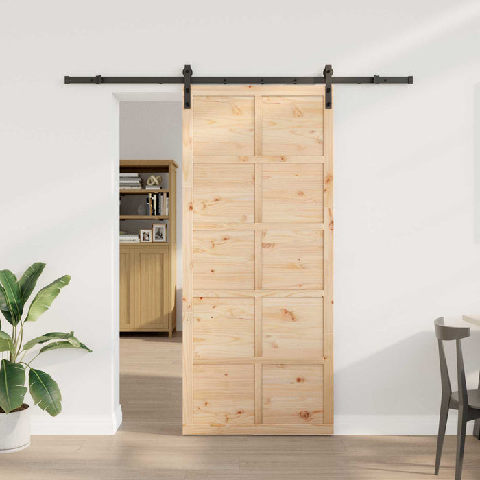 Ușă glisantă natural 90 x 208 cm Lemn masiv de pin - WALTI WALTI