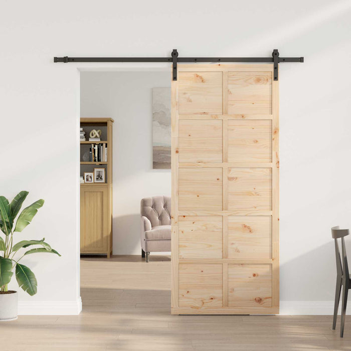 Ușă glisantă natural 90 x 208 cm Lemn masiv de pin - WALTI WALTI