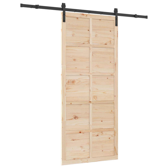 Ușă glisantă natural 90 x 208 cm Lemn masiv de pin - WALTI WALTI