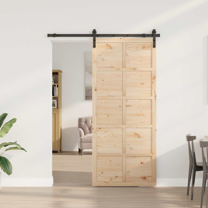 Ușă glisantă natural 80 x 208 cm Lemn masiv de pin - WALTI WALTI
