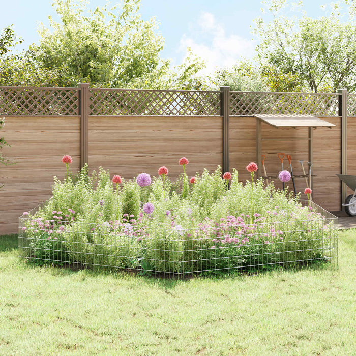 Gard de grădină cu țevi de sprijin 48 pcs 95 x 50 cm Mesh WALTI