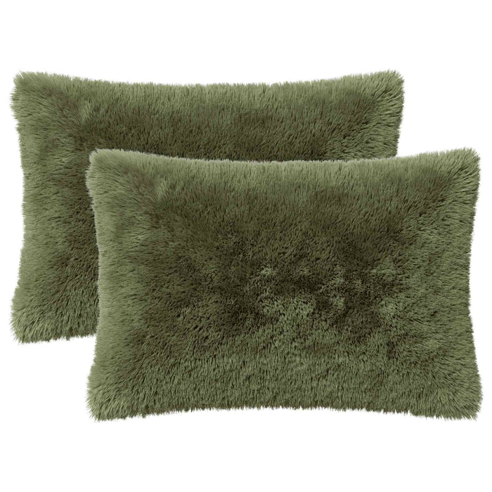Pernă cu pernă HEERLEN 2 buc. Verde Fleece PV WALTI