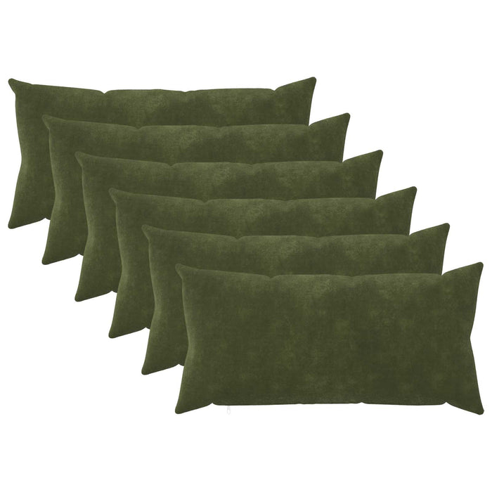 Pernă cu pernă HEERLEN 6 buc. Verde Fleece din microfibra - WALTI WALTI