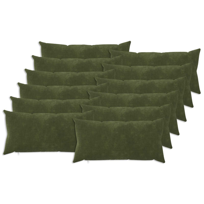 Pernă cu pernă HEERLEN 12 buc. Verde Fleece din microfibra - WALTI WALTI