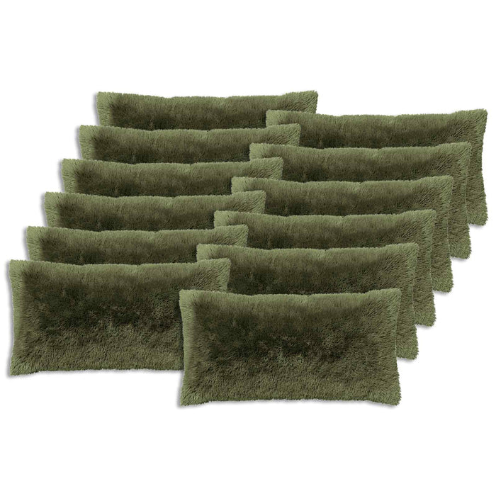 Pernă cu pernă HEERLEN 12 buc. Verde Fleece PV WALTI