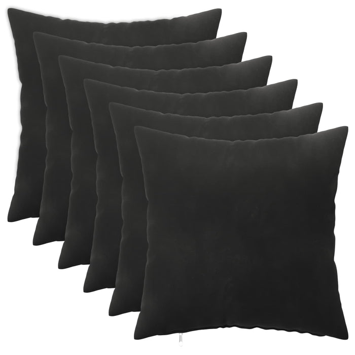 Pernă cu pernă HEERLEN 6 buc. Negru Catifea - WALTI WALTI