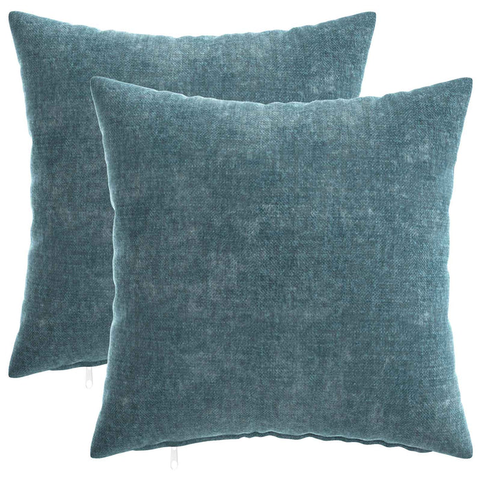 Pernă 2 buc. HEERLEN albastru 50 x 50 cm Țesătură Chenille WALTI
