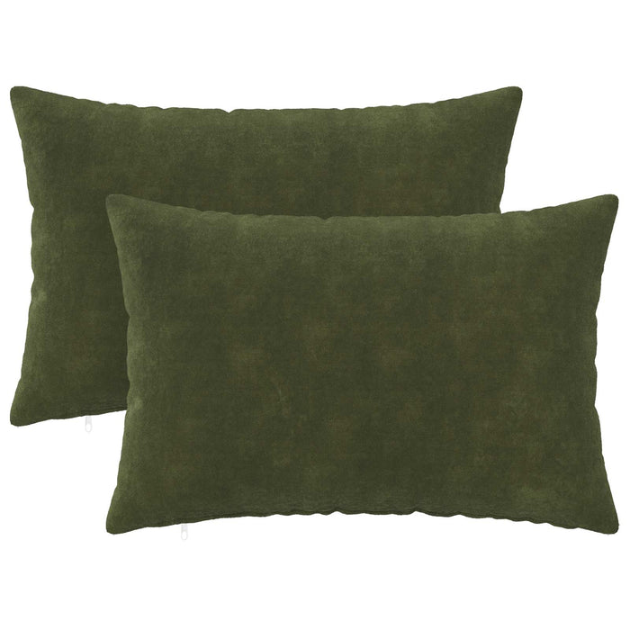 Pernă cu pernă HEERLEN 2 buc. Verde Fleece din microfibra - WALTI WALTI