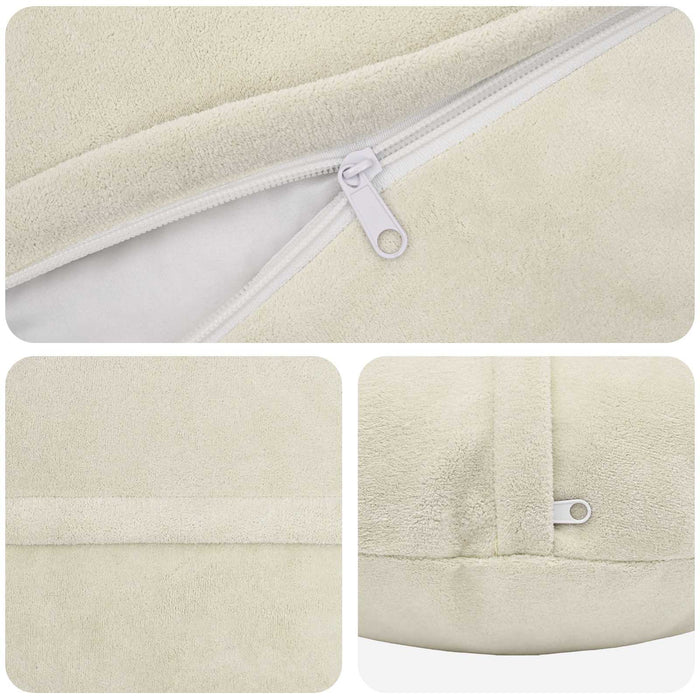 Pernă cu pernă HEERLEN 6 buc. Crem Fleece din microfibra - WALTI WALTI