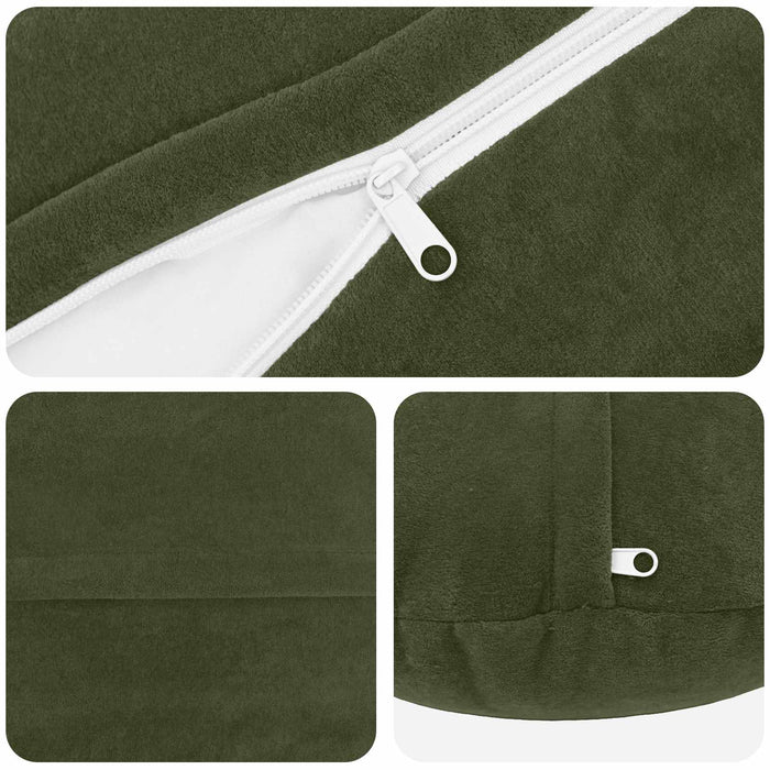 Pernă cu pernă HEERLEN 2 buc. Verde Fleece din microfibra - WALTI WALTI