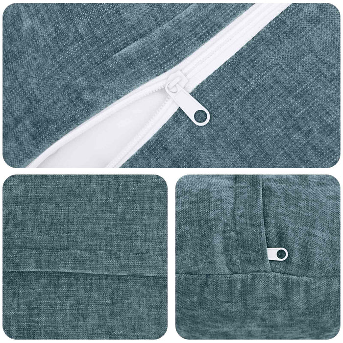 Pernă 2 buc. HEERLEN albastru Ø 60 cm Țesătură Chenille - WALTI WALTI