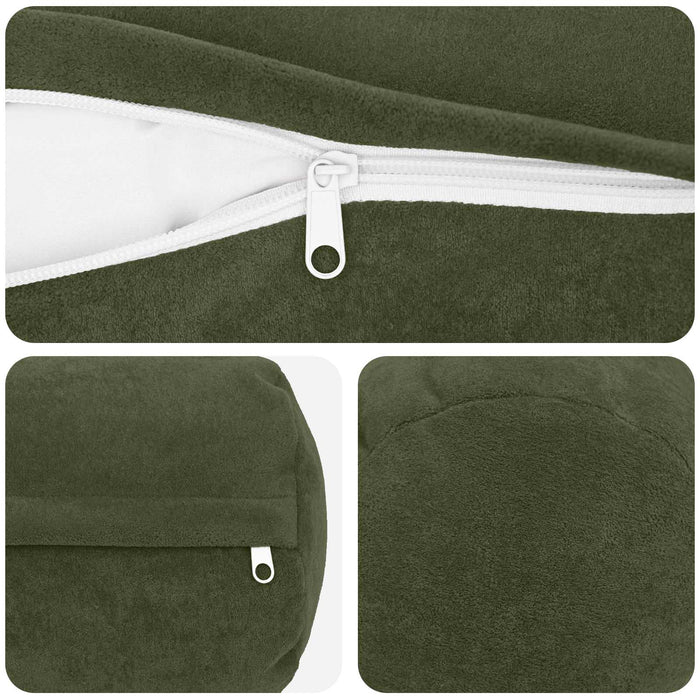 Pernă cu pernă HEERLEN 2 buc. Verde Fleece din microfibra - WALTI WALTI