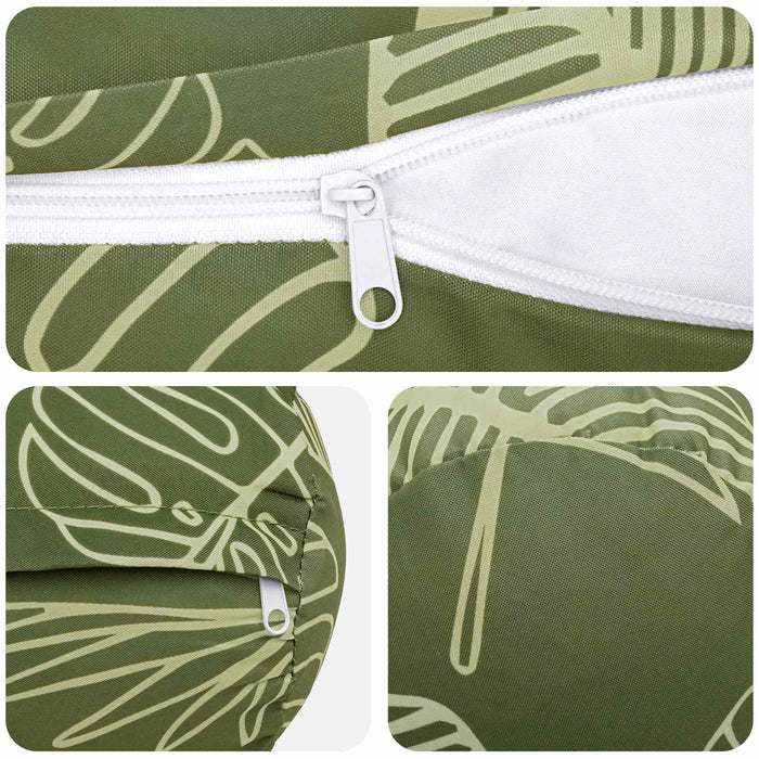 Pernă 6 buc. HEERLEN Design cu frunze Ø 15 x 40 cm Poliester WALTI