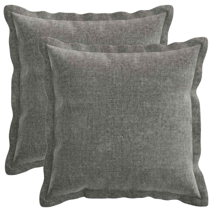 Pernă 2 buc. HOUTEN Gri închis 30 x 30 cm Țesătură Chenille - WALTI WALTI