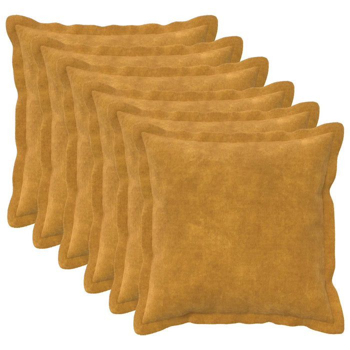 Pernă 6 buc. HOUTEN Galben 35 x 35 cm Fleece din microfibra WALTI