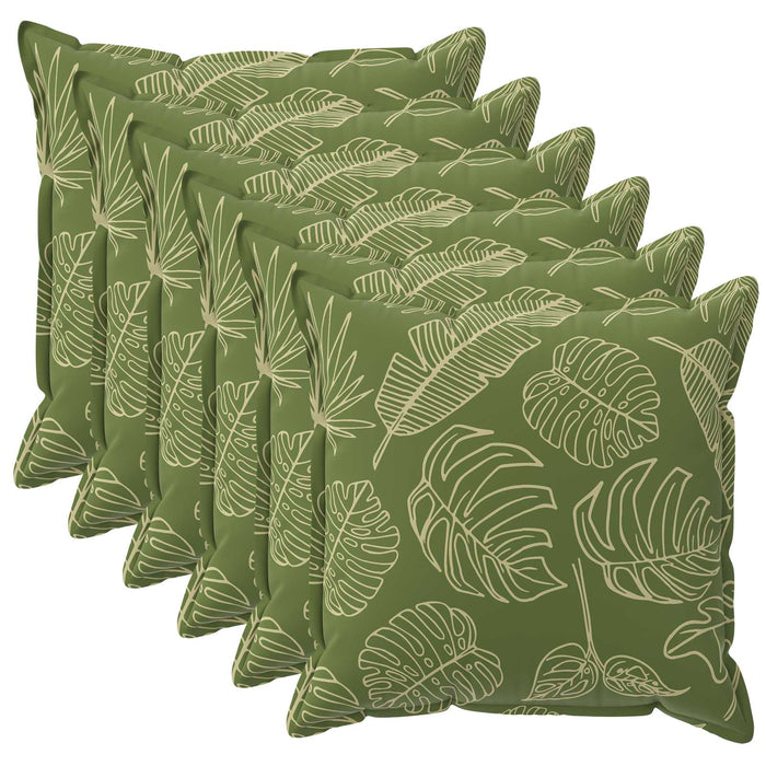 Pernă 6 buc. HOUTEN Design cu frunze 35 x 35 cm Poliester WALTI