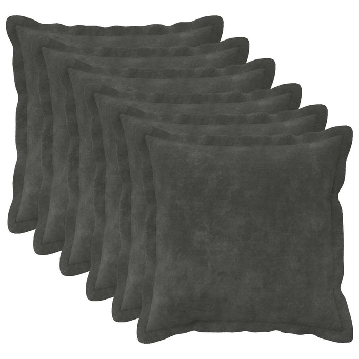 Pernă cu pernă HOUTEN 6 buc. Antracit Fleece din microfibra WALTI