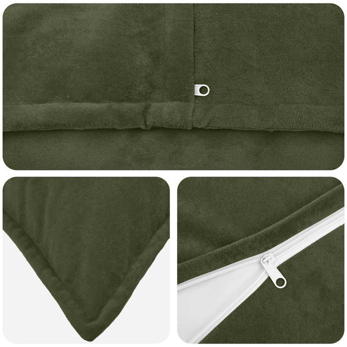 Pernă cu pernă HOUTEN 2 buc. Verde Fleece din microfibra - WALTI WALTI