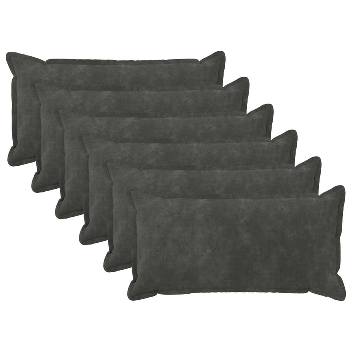 Pernă cu pernă HOUTEN 6 buc. Antracit Fleece din microfibra WALTI