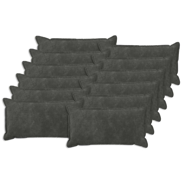Pernă cu pernă HOUTEN 12 buc. Antracit Fleece din microfibra WALTI