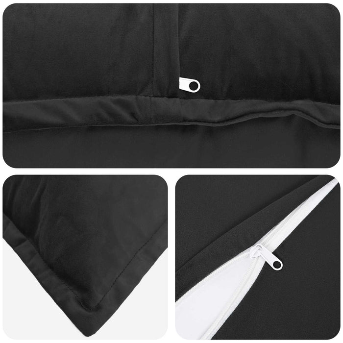 Pernă cu pernă HOUTEN Negru 40 x 145 cm Catifea WALTI