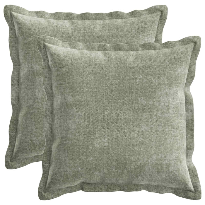 Pernă 2 buc. HOUTEN Verde 45 x 45 cm Țesătură Chenille WALTI