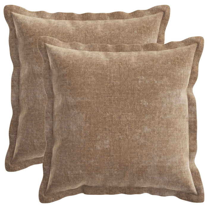 Pernă 2 buc. HOUTEN Maro 45 x 45 cm Țesătură Chenille WALTI
