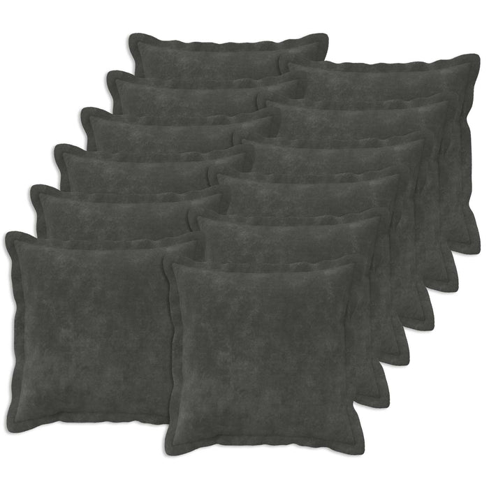 Pernă cu pernă HOUTEN 12 buc. Antracit Fleece din microfibra WALTI