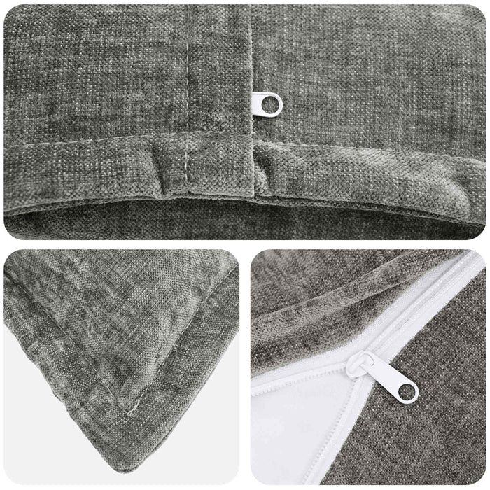 Pernă 6 buc. HOUTEN Gri închis 50 x 50 cm Țesătură Chenille - WALTI WALTI