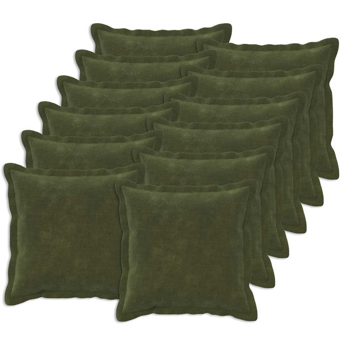 Pernă cu pernă HOUTEN 12 buc. Verde Fleece din microfibra WALTI