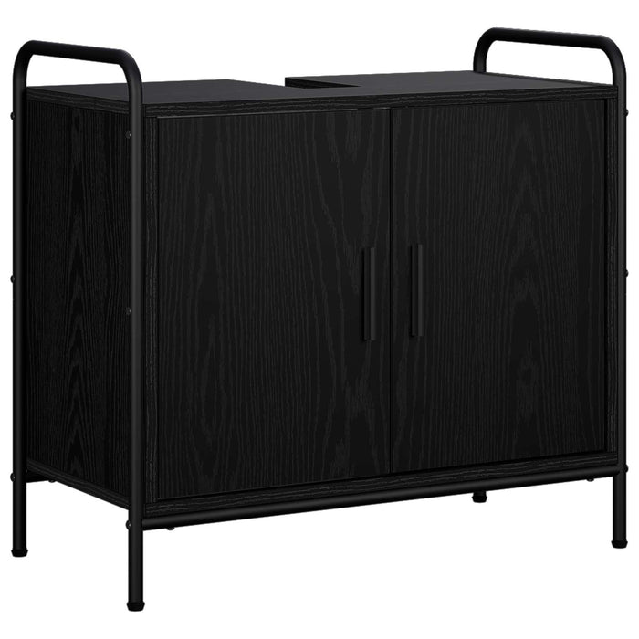 Set dulap baie 2 buc. Stejar Negru 65,5 x 34 x 61 cm WALTI