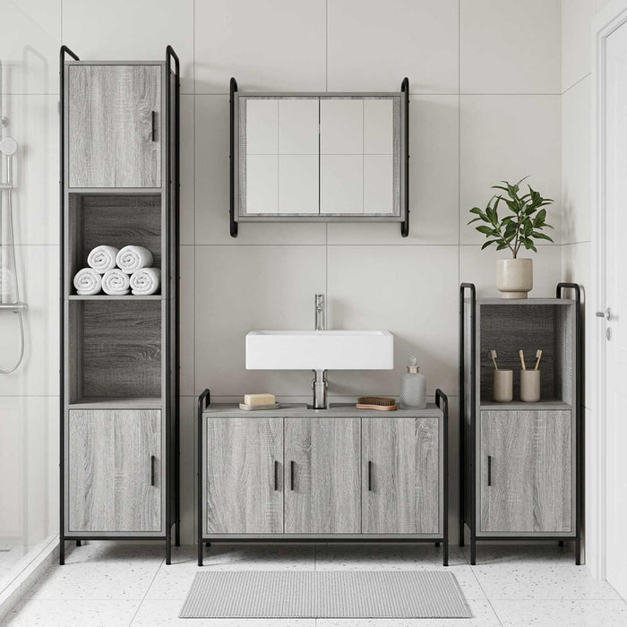 Set dulap baie 4 buc. Sonoma gri 40 x 36 x 181 cm WALTI