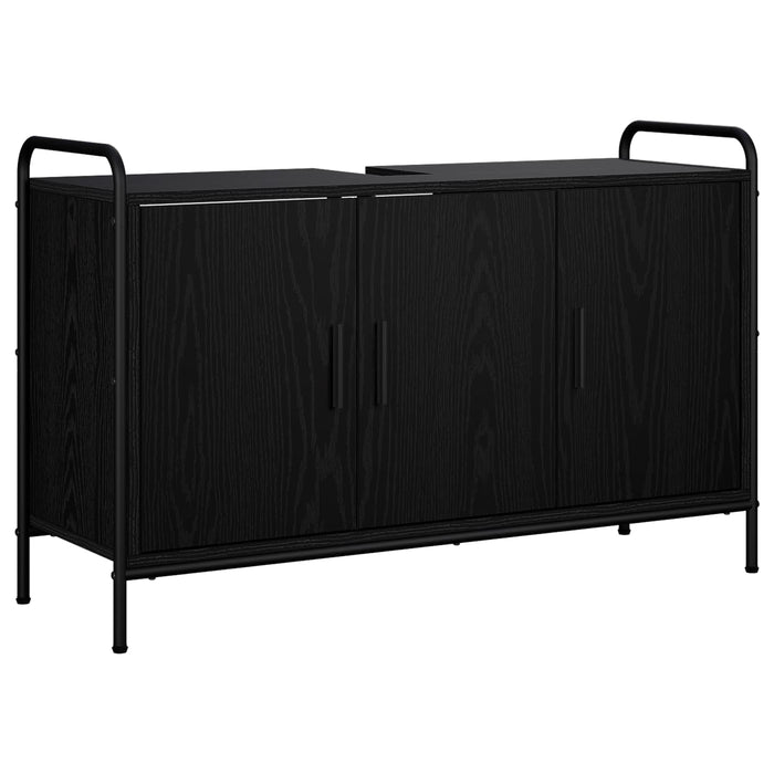 Set dulap baie 3 buc. Stejar Negru 40 x 36 x 200,5 cm WALTI