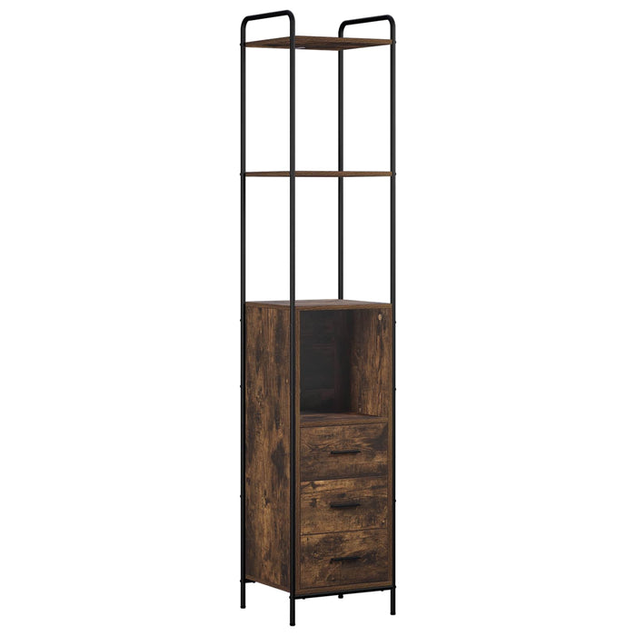 Set dulap baie 3 buc. Stejar fumuriu 40 x 36 x 200,5 cm WALTI