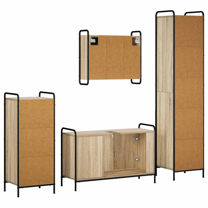 Set dulap baie 4 buc. Stejar Sonoma 40 x 36 x 181 cm WALTI