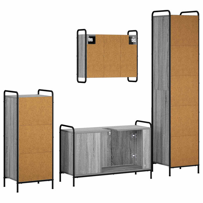 Set dulap baie 4 buc. Sonoma gri 40 x 36 x 181 cm WALTI