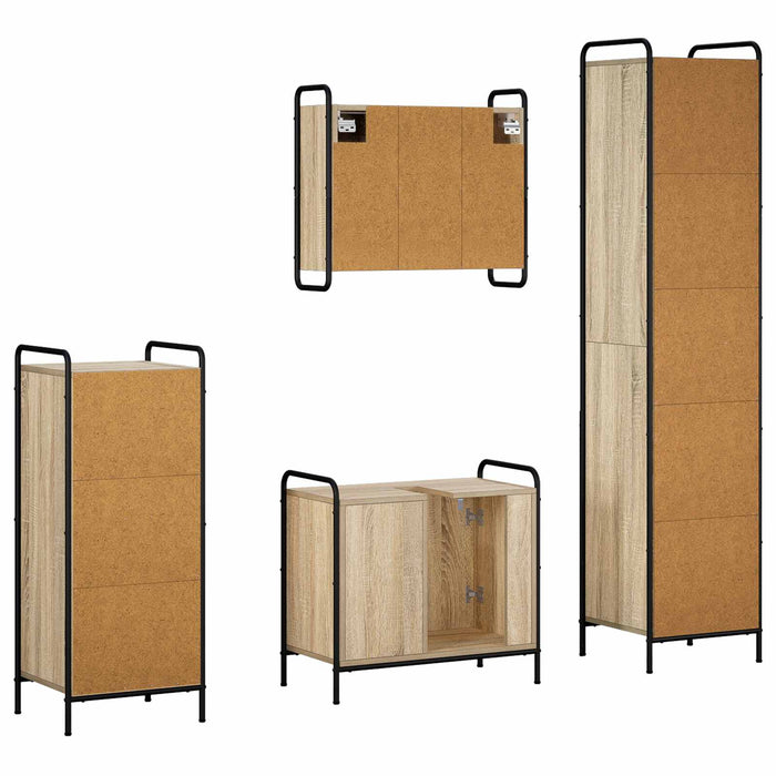 Set dulap baie 4 buc. Stejar Sonoma 40 x 36 x 181 cm WALTI