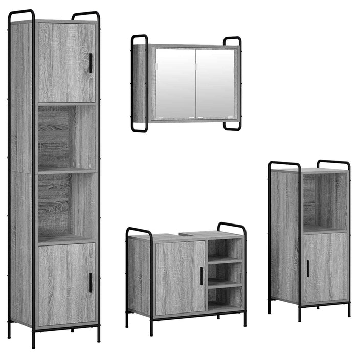 Set dulap baie 4 buc. Sonoma gri 40 x 36 x 181 cm WALTI