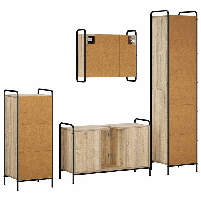 Set dulap baie 4 buc. Stejar Sonoma 40 x 36 x 181 cm WALTI
