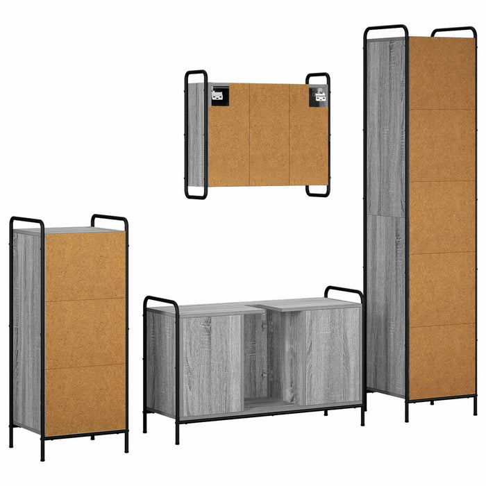 Set dulap baie 4 buc. Sonoma gri 40 x 36 x 181 cm WALTI