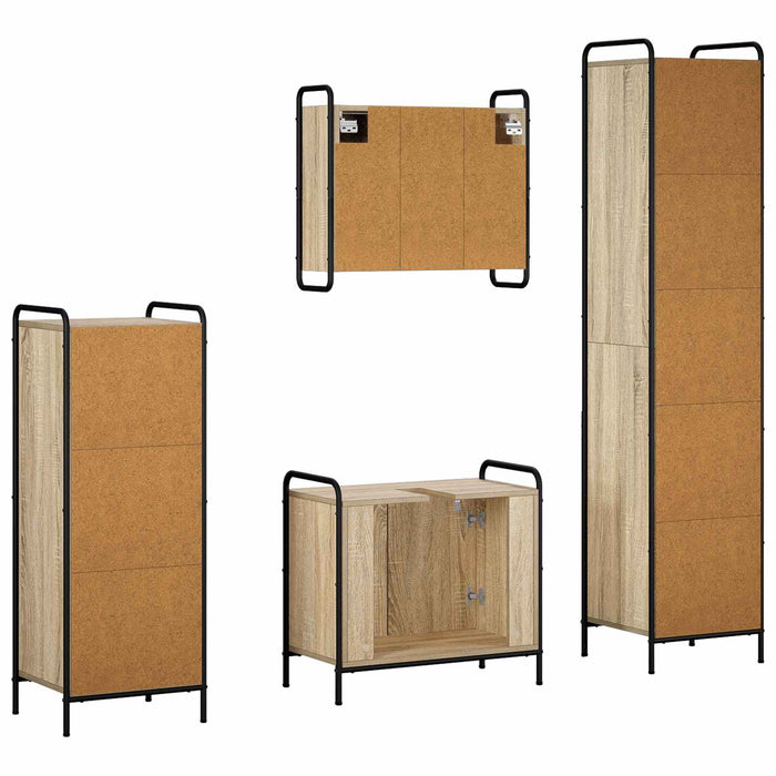 Set dulap baie 4 buc. Stejar Sonoma 40 x 36 x 181 cm WALTI