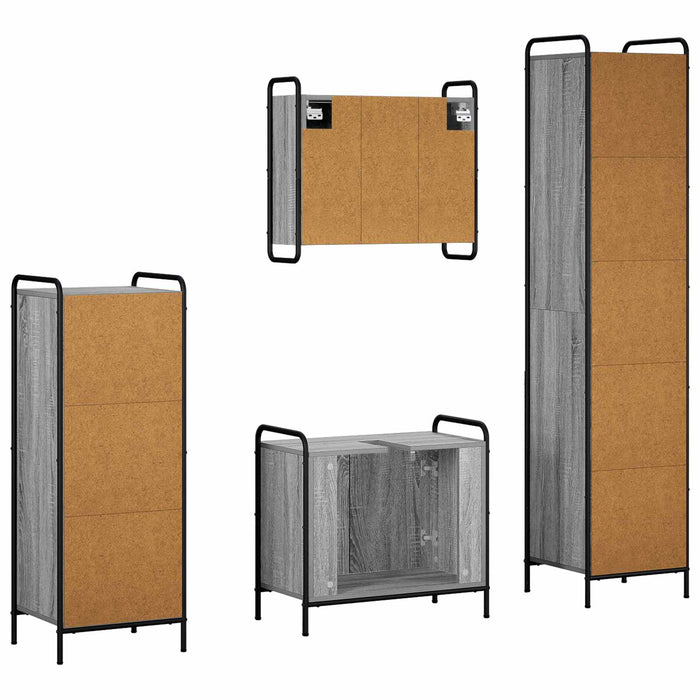 Set dulap baie 4 buc. Sonoma gri 40 x 36 x 181 cm WALTI