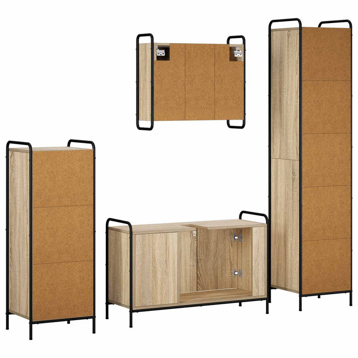 Set dulap baie 4 buc. Stejar Sonoma 40 x 36 x 181 cm WALTI