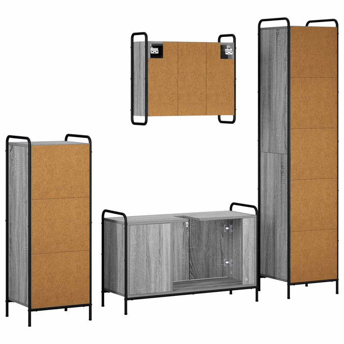 Set dulap baie 4 buc. Sonoma gri 40 x 36 x 181 cm WALTI