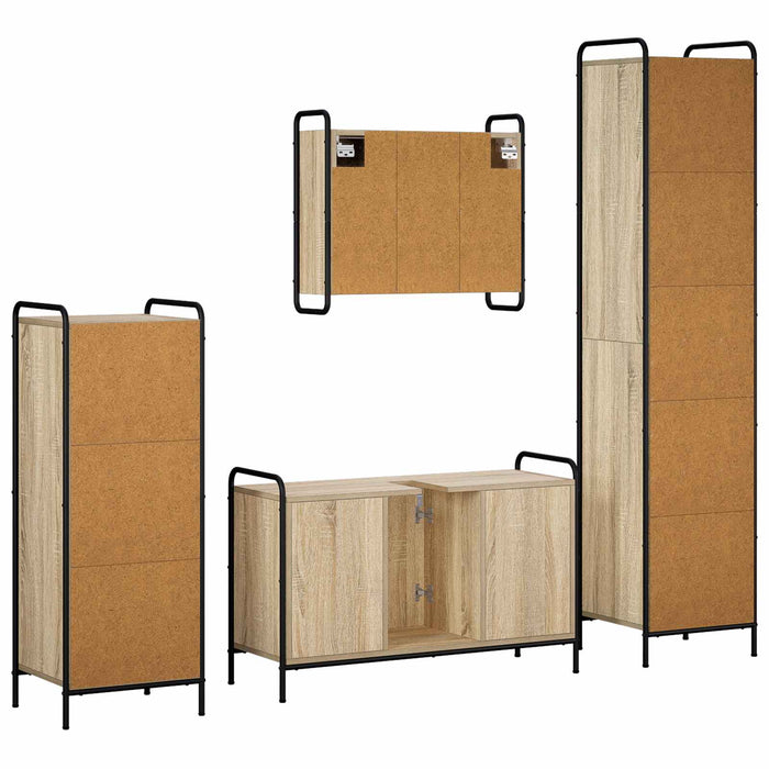 Set dulap baie 4 buc. Stejar Sonoma 40 x 36 x 181 cm WALTI