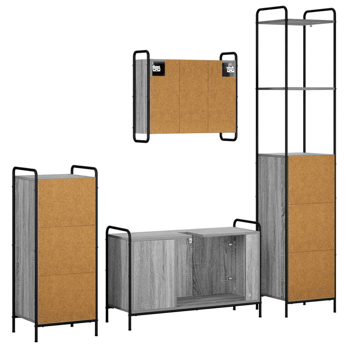 Set dulap baie 4 buc. Sonoma gri 40 x 36 x 200,5 cm WALTI