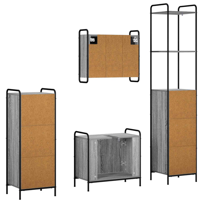 Set dulap baie 4 buc. Sonoma gri 40 x 36 x 200,5 cm WALTI