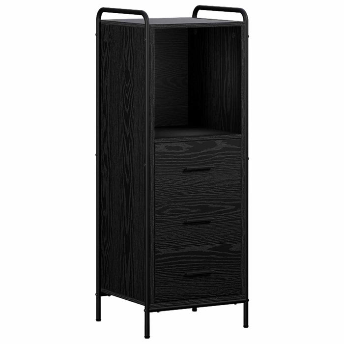 Set dulap baie 4 buc. Stejar Negru 40 x 36 x 200,5 cm WALTI
