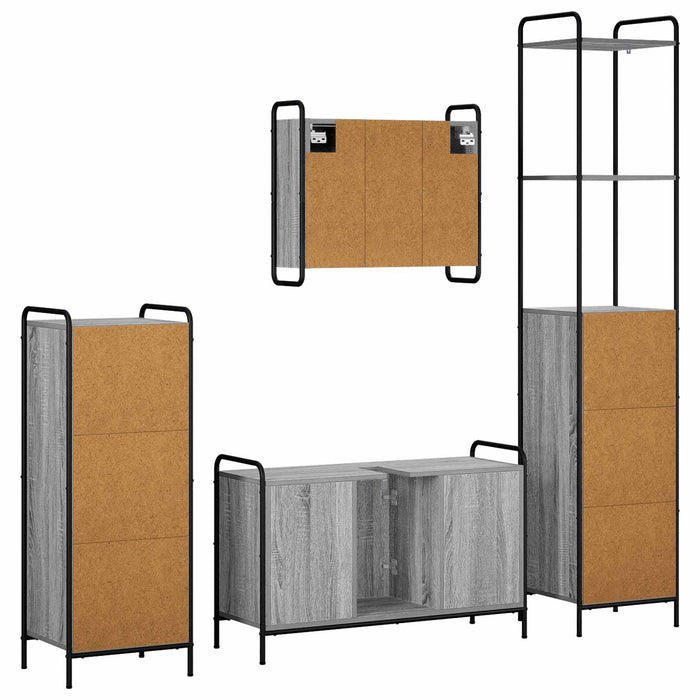 Set dulap baie 4 buc. Sonoma gri 40 x 36 x 200,5 cm WALTI